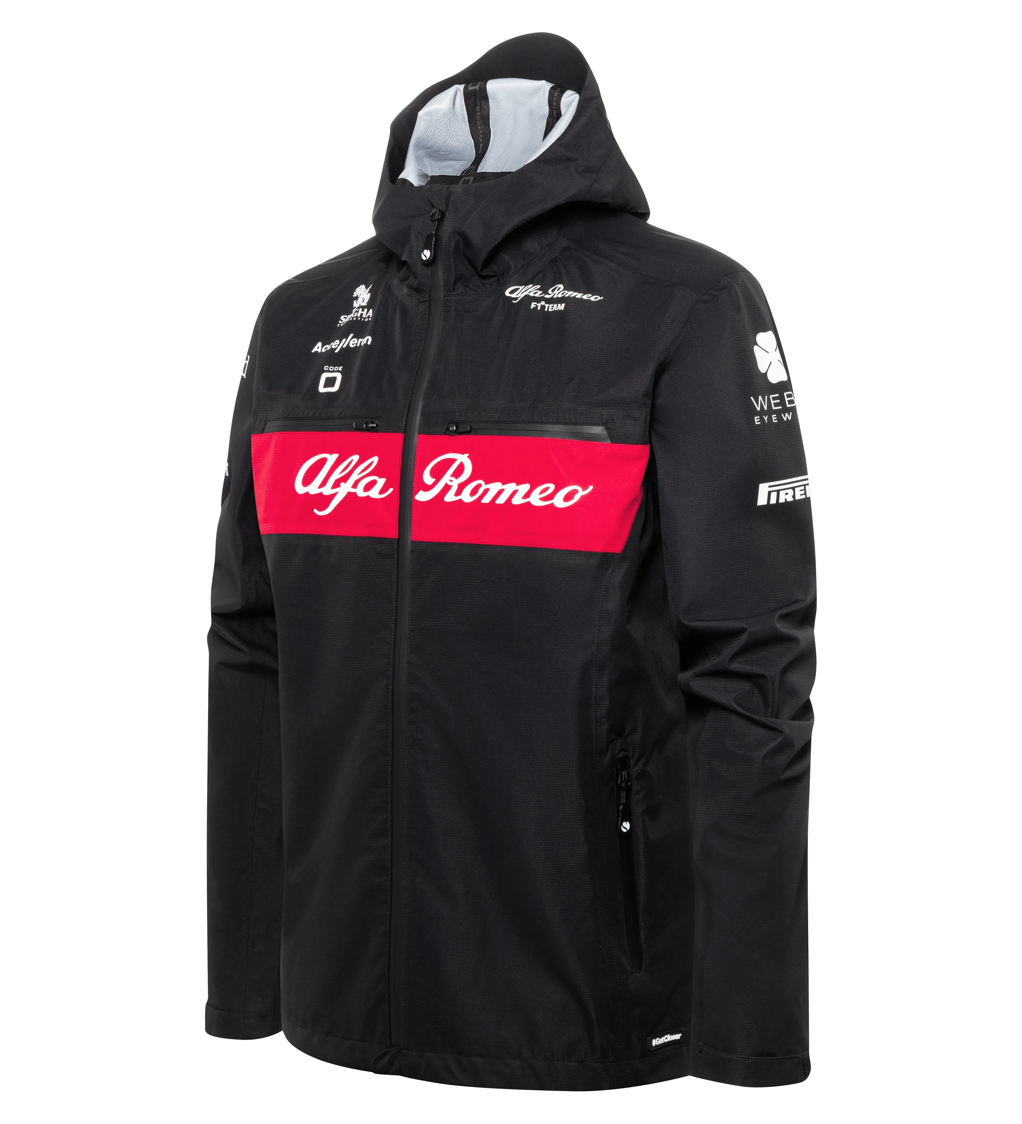 Alfa Romeo Racing F1 2023 Team Rain Jacket - Black