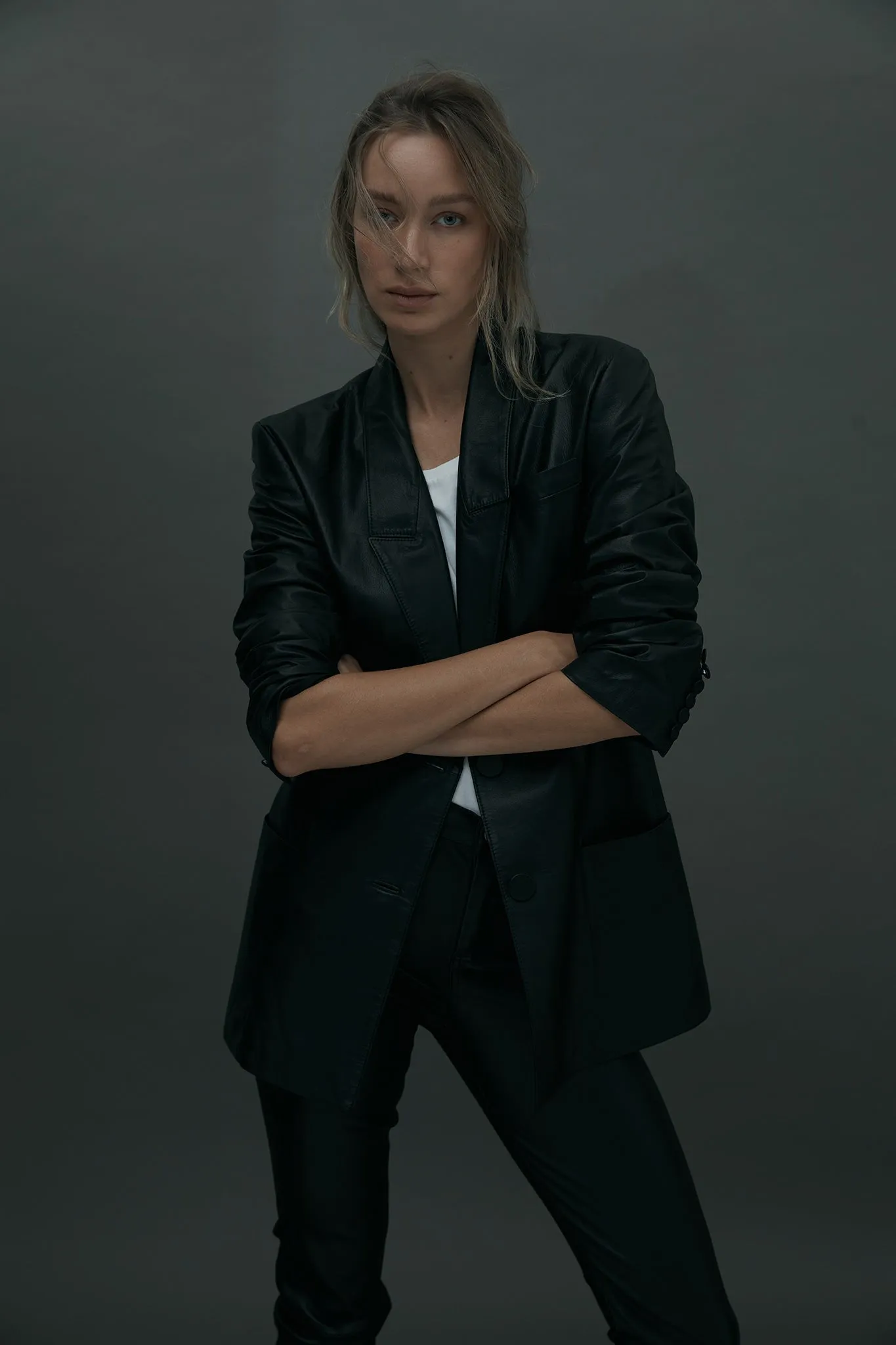 Broome Blazer Black Leather