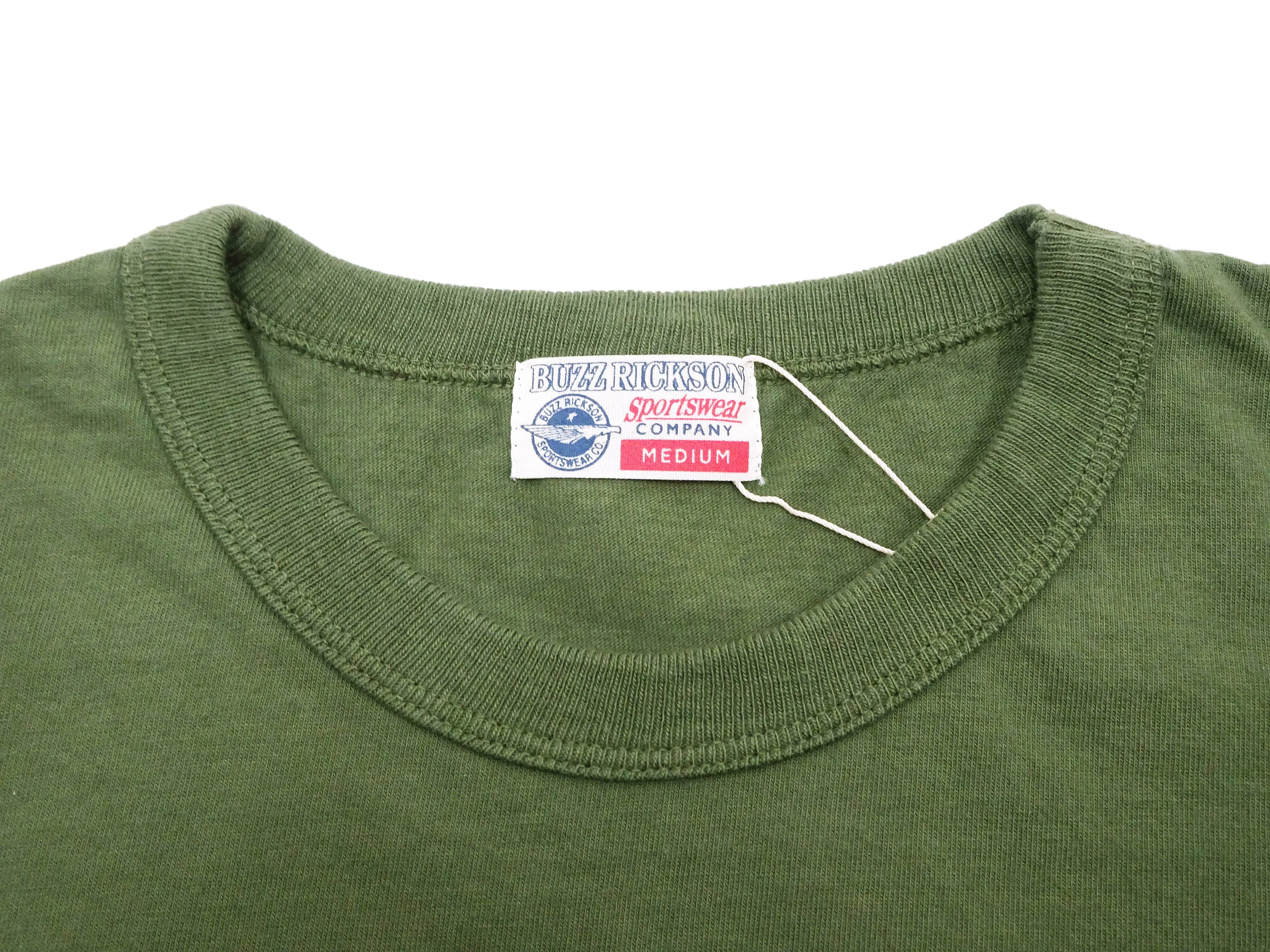 Buzz Rickson T-shirt Men's USAF Mosquitoes Military Graphic Short Sleeve Loopwheeled Tee BR79345 149 Olive
