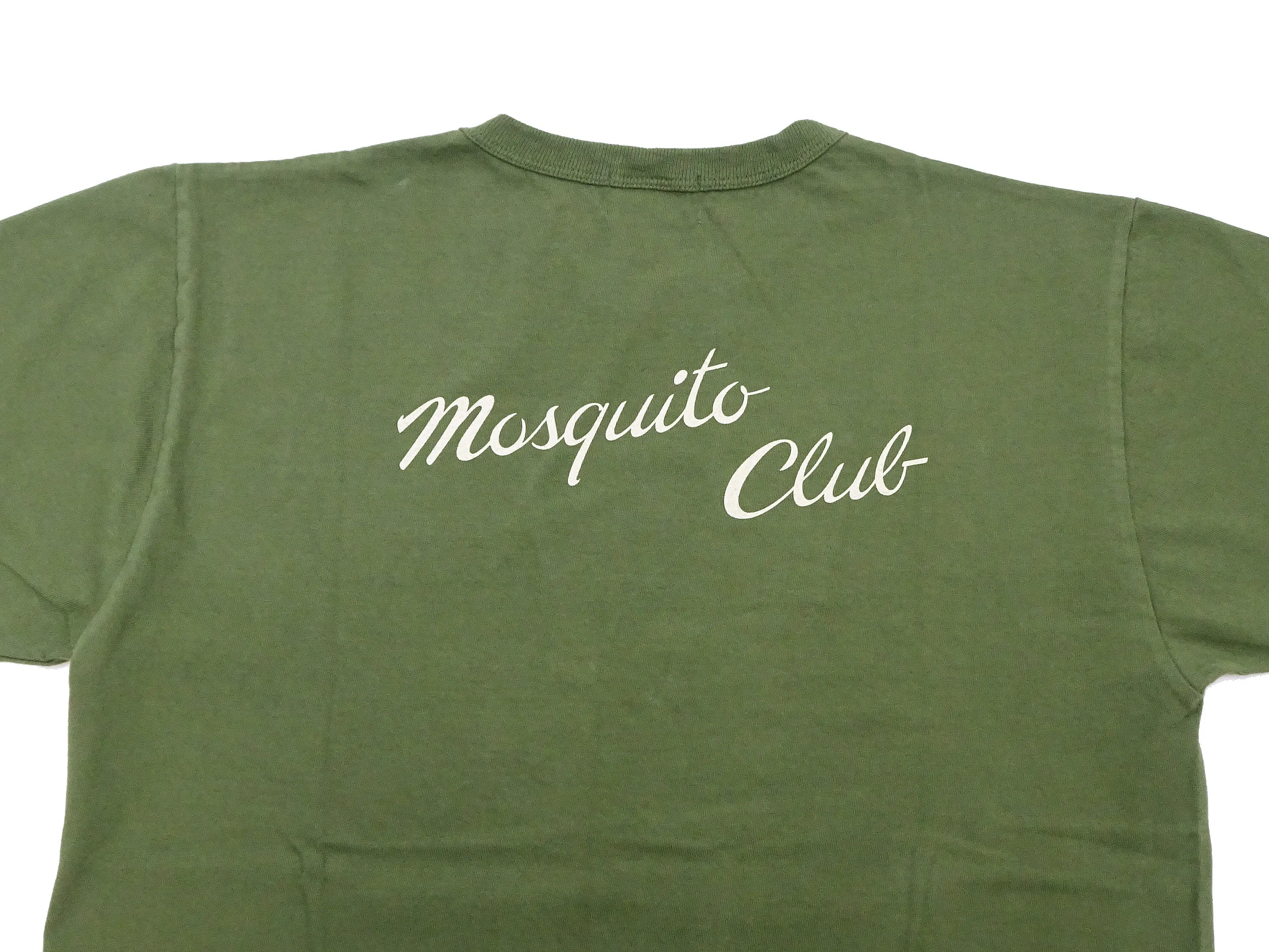 Buzz Rickson T-shirt Men's USAF Mosquitoes Military Graphic Short Sleeve Loopwheeled Tee BR79345 149 Olive
