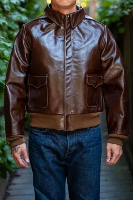 Buzz Rickson's BR80593 Type A-2 “Contract no. w535 AC-23380 Rough Wear Clothing co.” - S/Brown