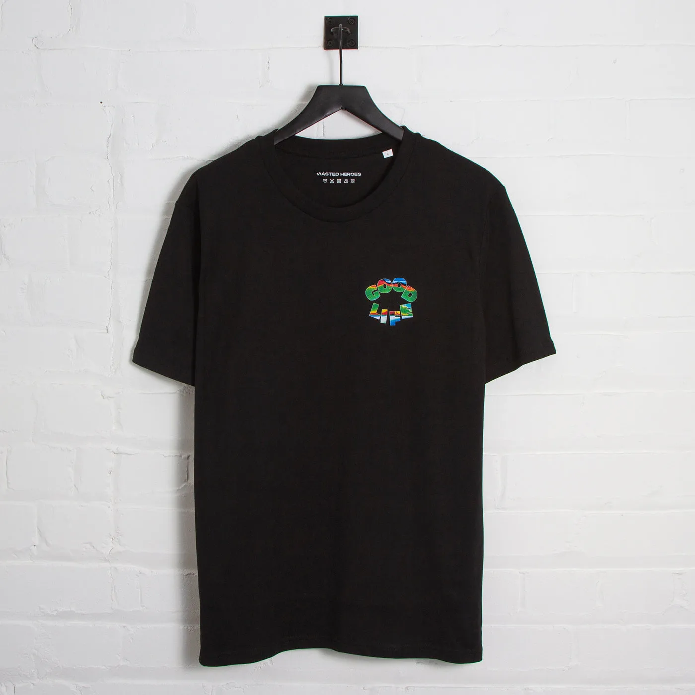 Crest Doodle Good Life - Tshirt - Black