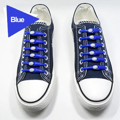 Elastic Silicone Shoelaces 12pcs Lazy No Tie Athletic Running Sport Shoelaces Children and Adult Shoe Strings For NMD sneakers