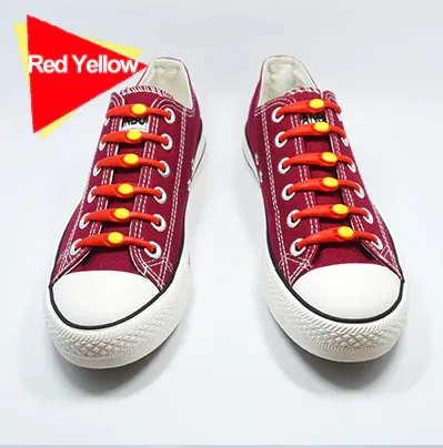 Elastic Silicone Shoelaces 12pcs Lazy No Tie Athletic Running Sport Shoelaces Children and Adult Shoe Strings For NMD sneakers