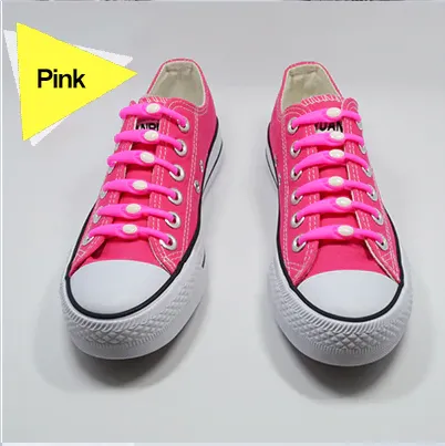 Elastic Silicone Shoelaces 12pcs Lazy No Tie Athletic Running Sport Shoelaces Children and Adult Shoe Strings For NMD sneakers