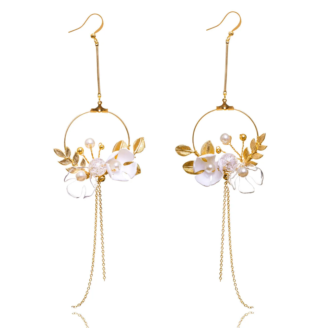 Floral Garland Drip Earrings
