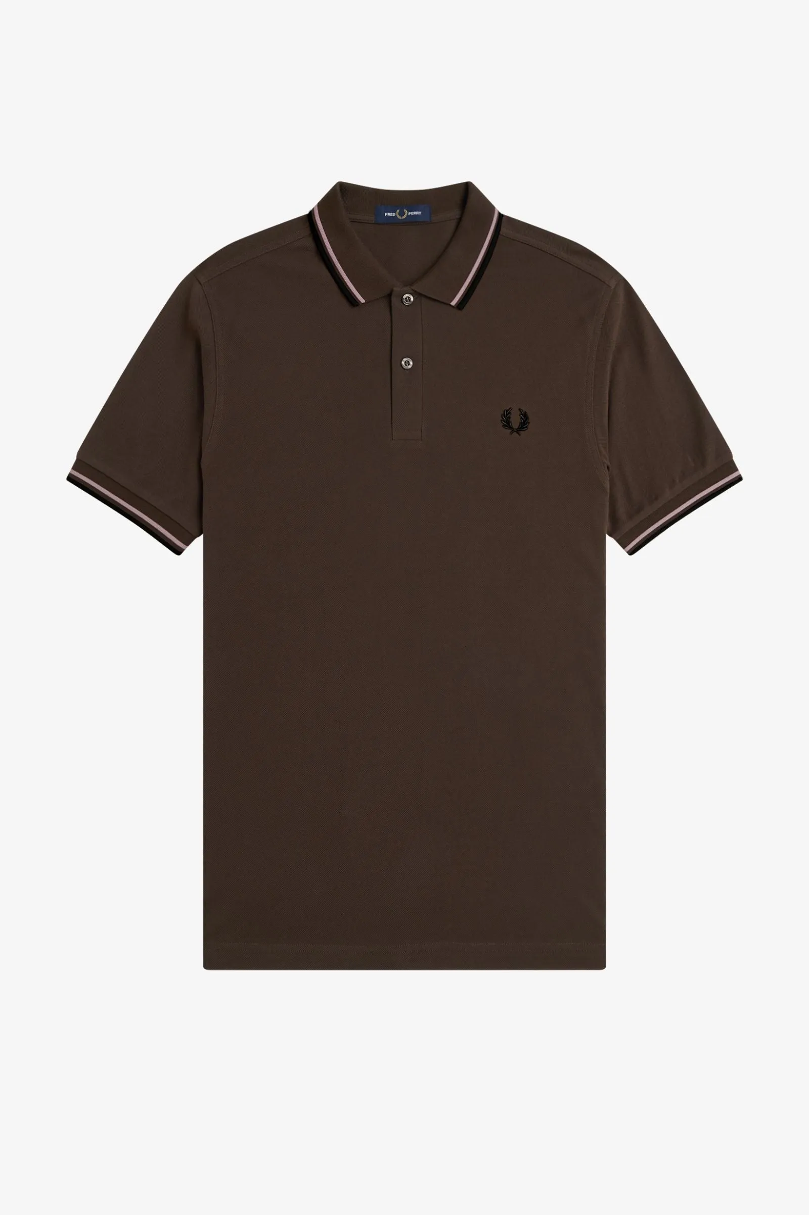 Fred Perry Polo Burnt Tobacco / Dark Pink / Black