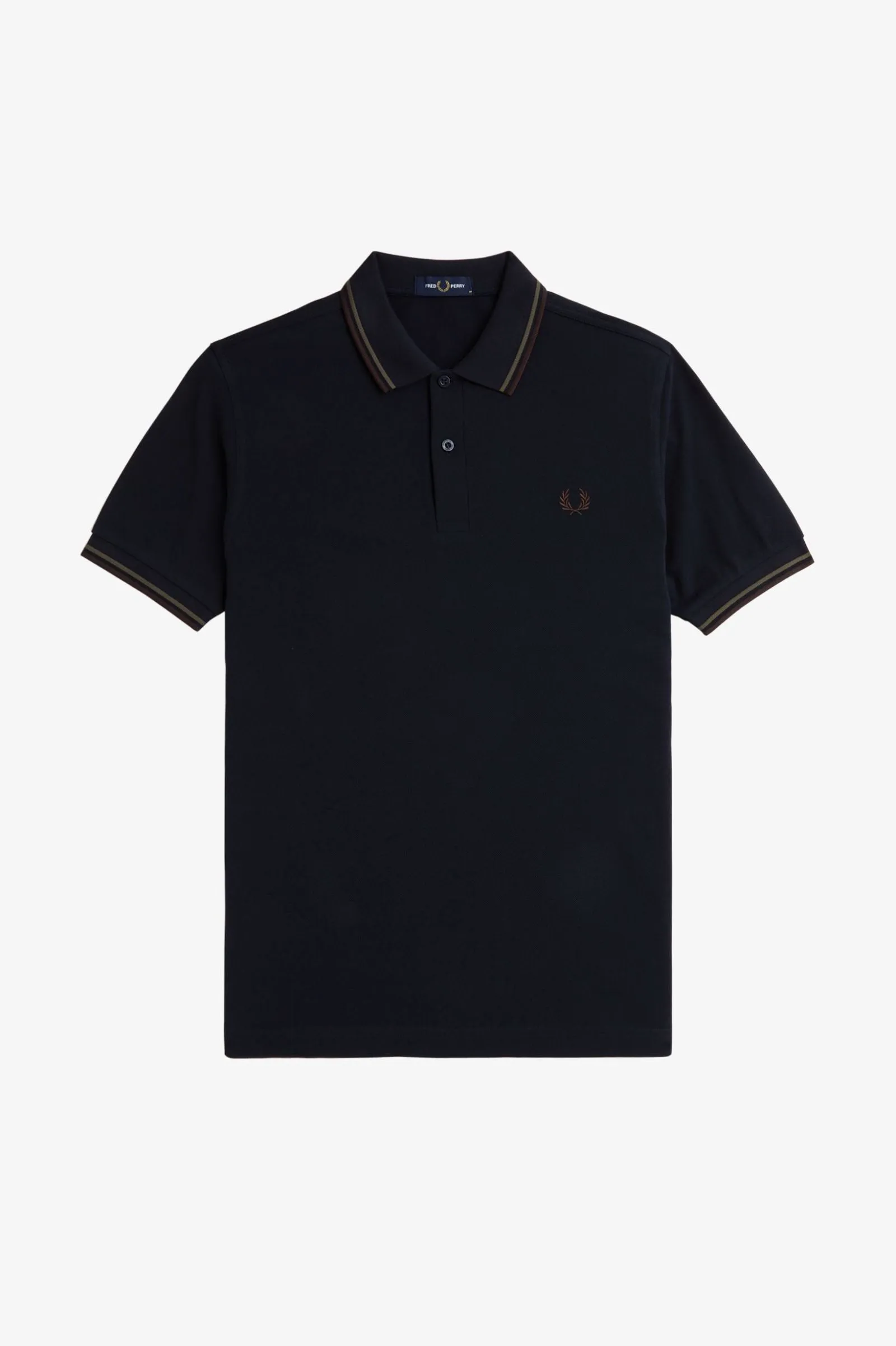 Fred Perry Polo Navy / Laurel Wreath Green / Carrington Brick