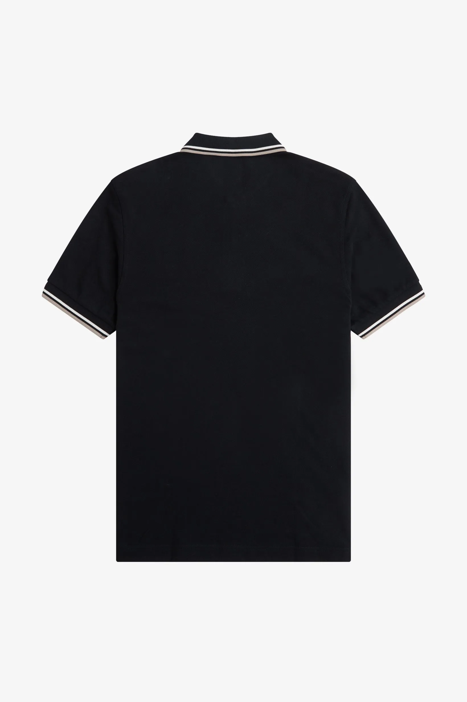 Fred Perry Twin Tipped Polo Black / White / Warm Grey