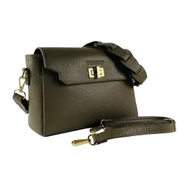Genuine Leather Woman Bag with Braided Shoulder Strap