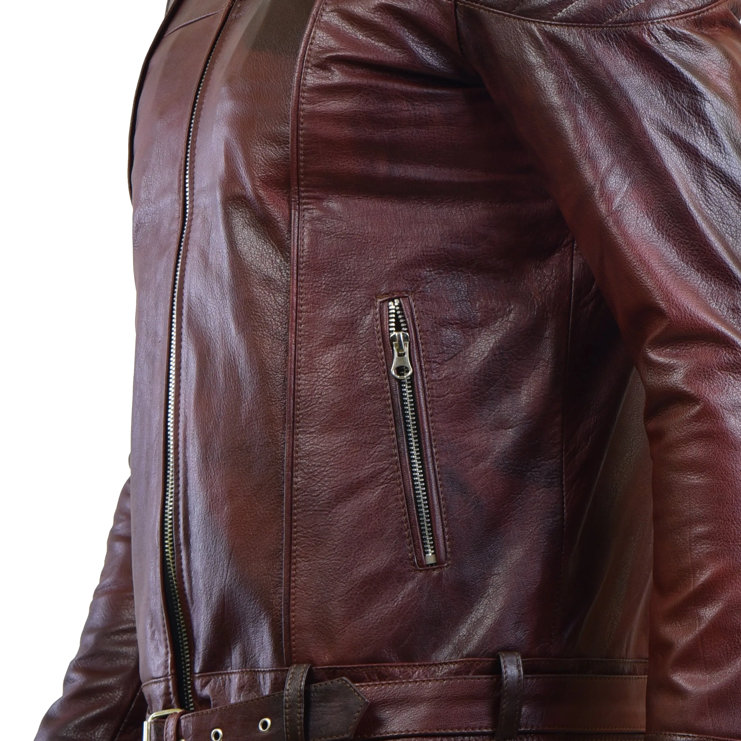 MENS LEATHER JACKET 410143(2 TONE)