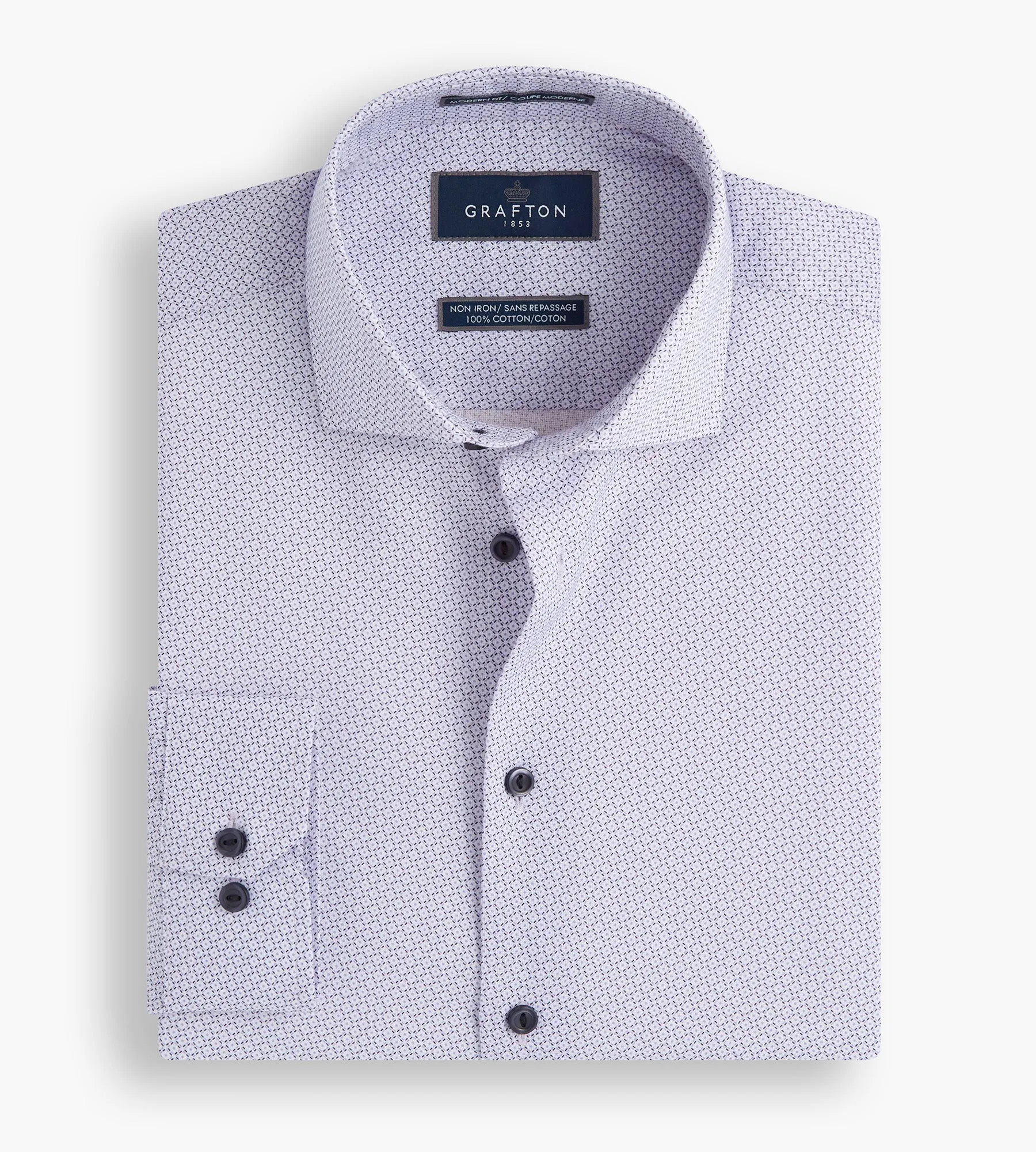 Modern Fit Geo Print Dress Shirt