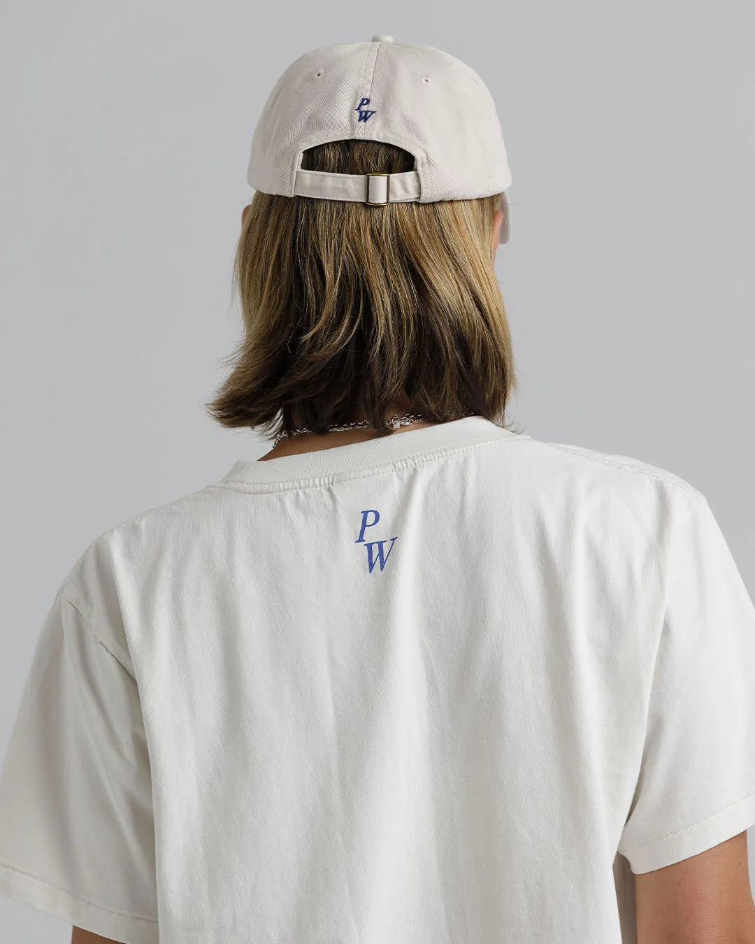 Movement T-Shirt – Cream / Royal Blue