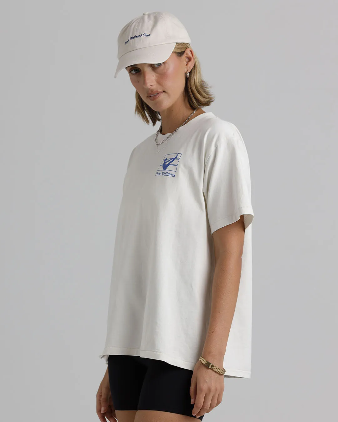 Movement T-Shirt – Cream / Royal Blue