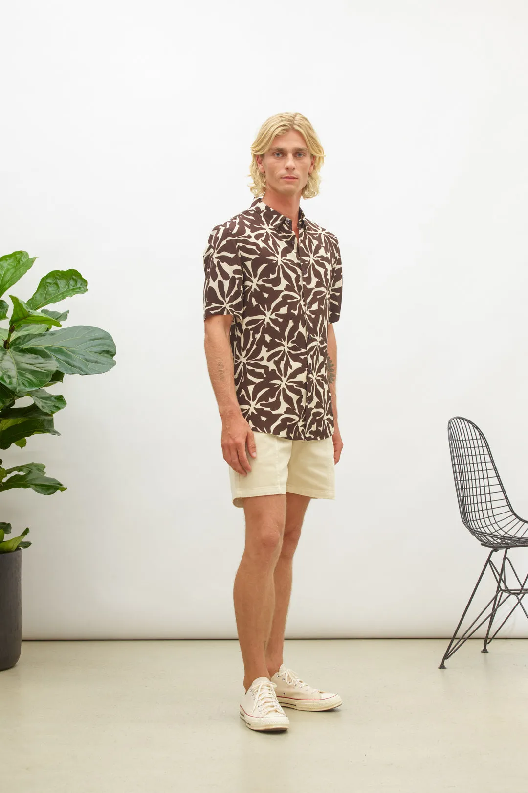 NAI0108D4 print shirt big flower