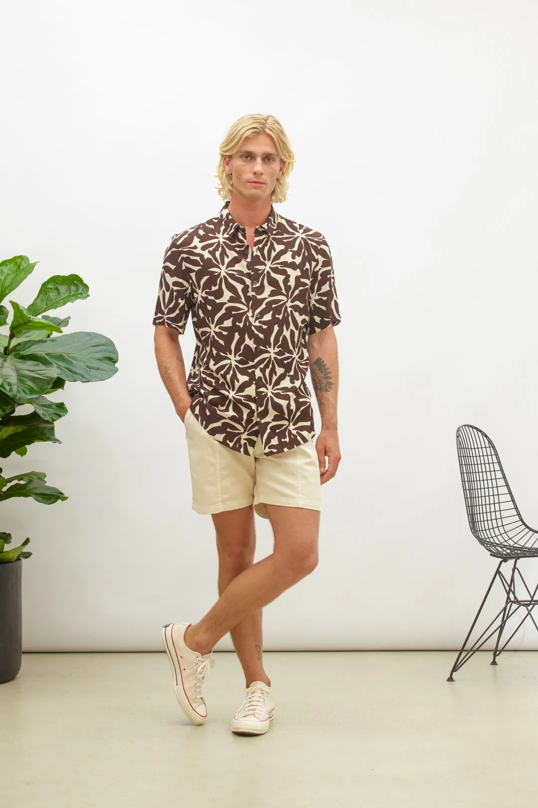 NAI0108D4 print shirt big flower