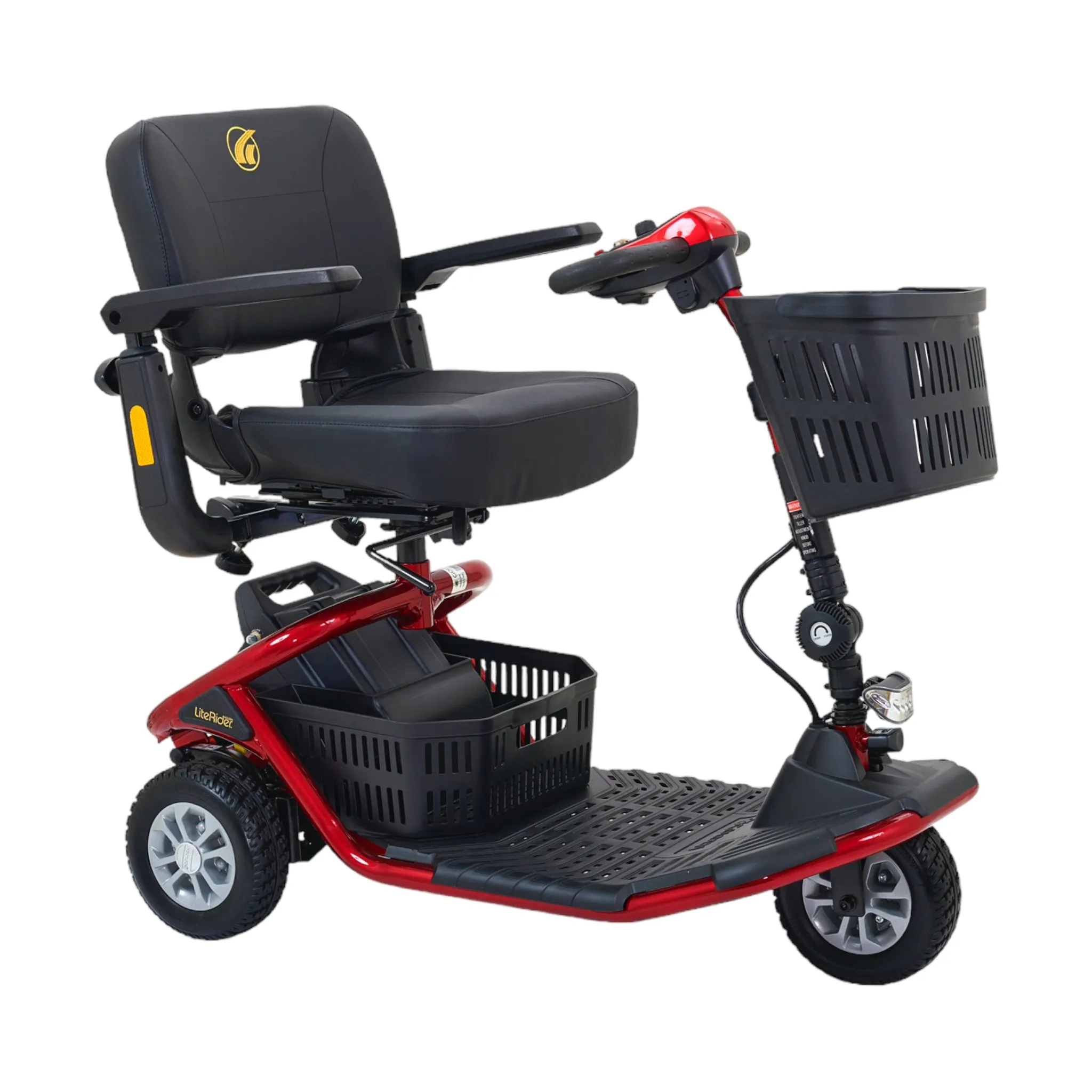 New Golden Technologies LiteRider 3-Wheel Full Size Mobility Scooter | Max Speed 5 MPH | 300 LBS Weight Capacity