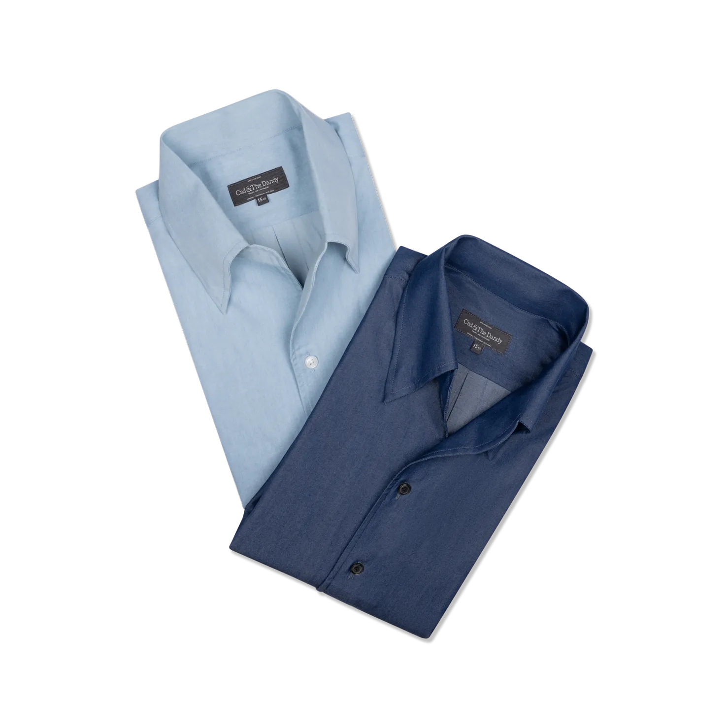 One Piece Collar Shirt in Dark Wash Denim