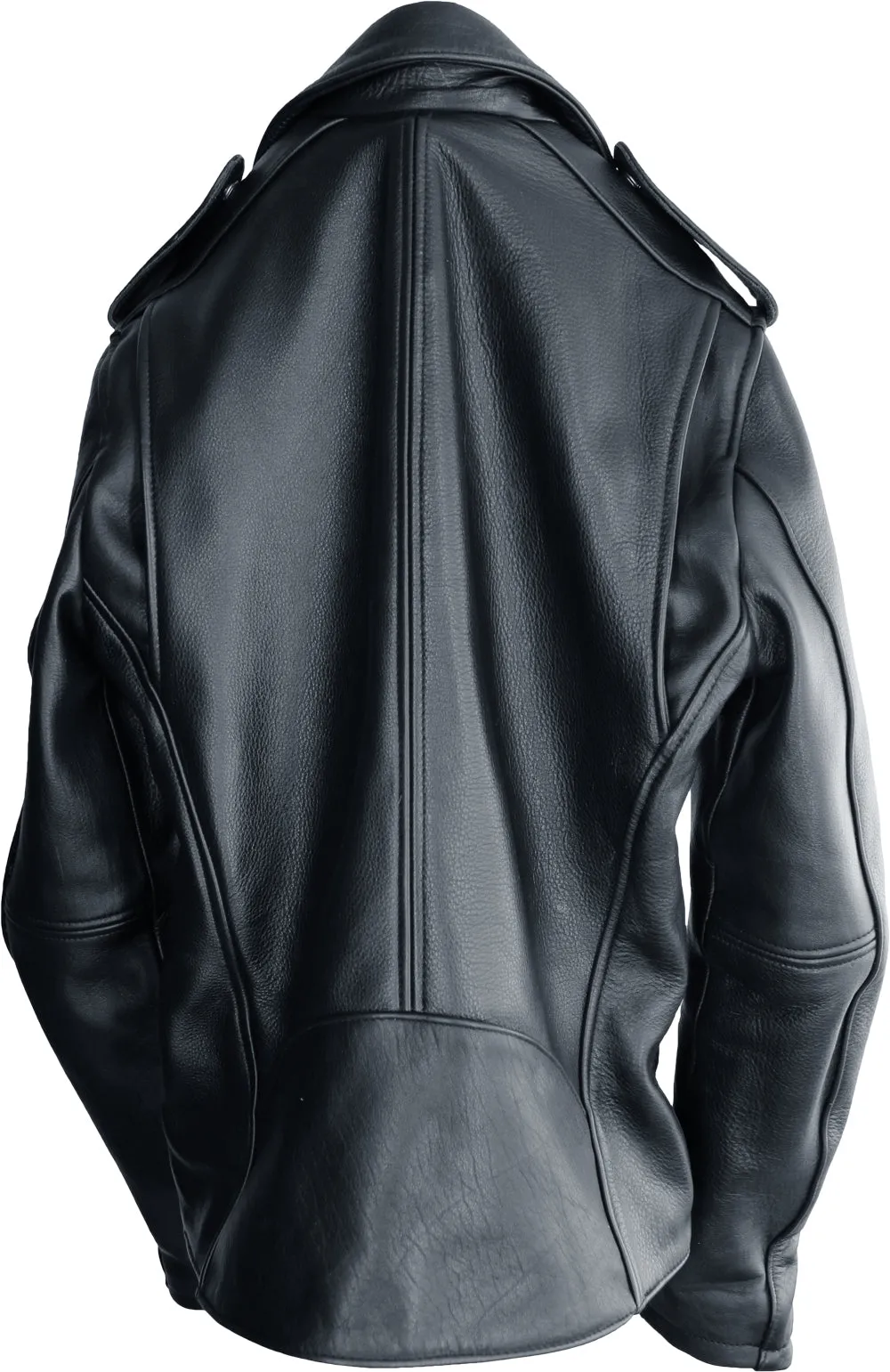 Rebel UKR Classic Biker Leather Jacket Leather - Black