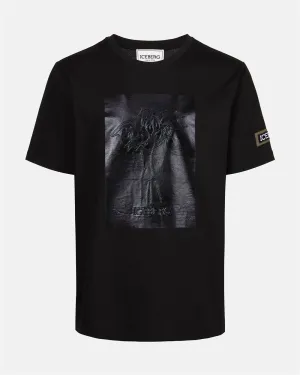 T-shirt with Tom embroidered and rubberized (Black) - I24F02B63049000