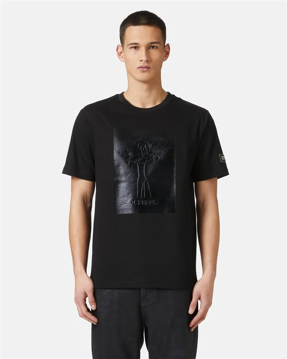 T-shirt with Tom embroidered and rubberized (Black) - I24F02B63049000