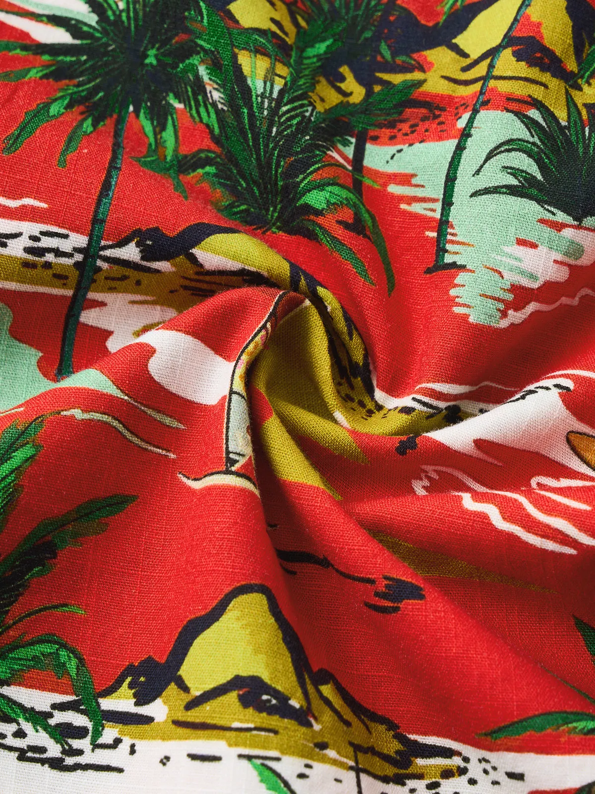 Tropical Christmas Cheer Cotton Shirt