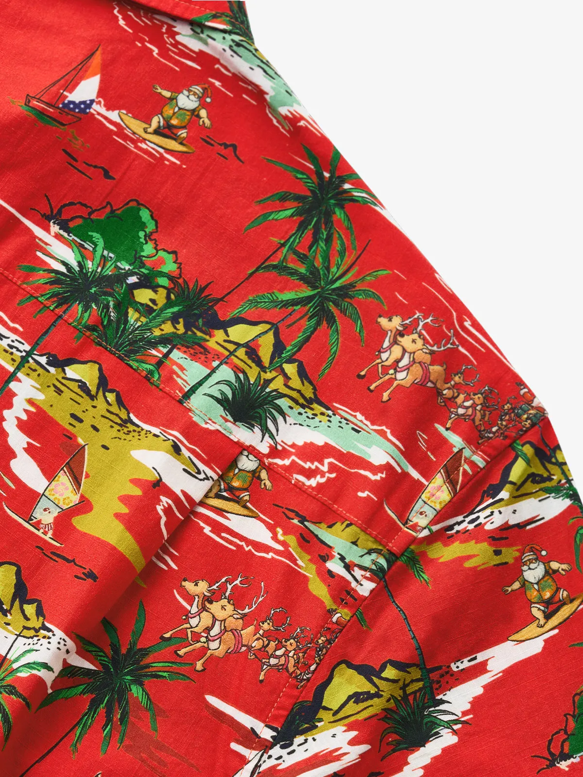 Tropical Christmas Cheer Cotton Shirt