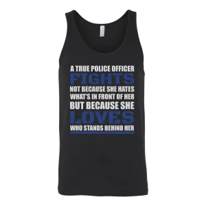 True Police Officer Thin Blue Line Tank Top