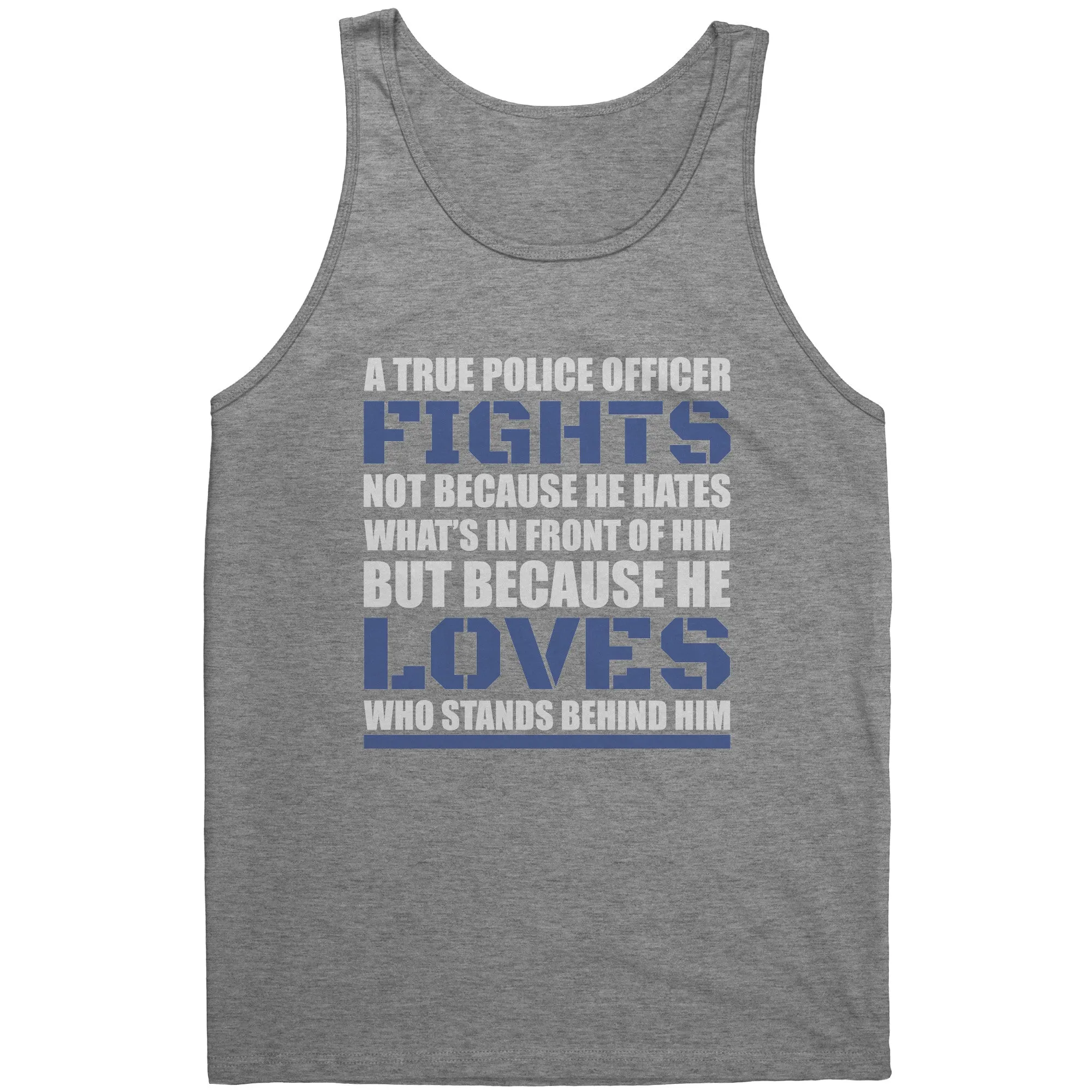 True Police Officer Thin Blue Line Tank Top