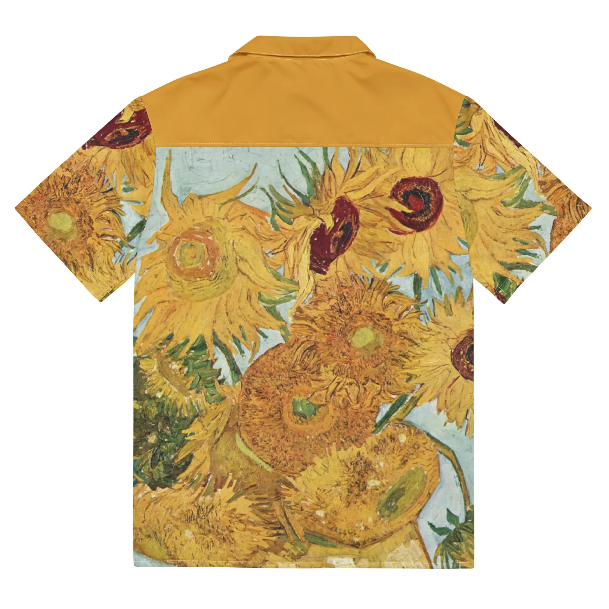 Van Gogh Inspired Sunflowers Button-Up Shirt